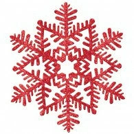Not Specified Glitter Snowflake Red Hanging Decoration Christmas