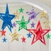 Balloon Agencies Hanging Decoration 3D Foil Star Colours Hanging Decorations