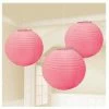 Balloon Agencies Lanterns Pink Round Paper Pack Of 3 Party Supplies
