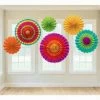 Balloon Agencies Mexican / Fiesta Paper Fans Pk6