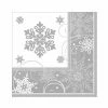 Not Specified Snowflakes Lunch Napkins Silver PK16 Christmas
