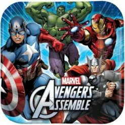 Balloon Agencies Avengers Plates Square Paper 23cm Pk 8