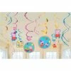 Balloon Agencies Peppa Pig Hanging Decorations Pk12
