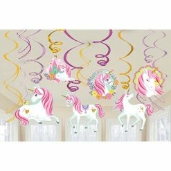 Balloon Agencies Unicorn Hanging Decorations Pk12