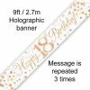 Alpen Rose Gold Sparkling Banner | 18th Birthday