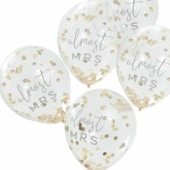 Balloon Agencies Almost Mrs Gold Filled Confetti Balloons 5pk
