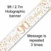 Alpen Rose Gold Sparkling Banner | 90th Birthday