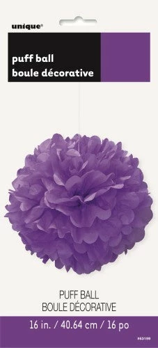Metero Tissue Paper Puff Ball | Neon Purple | 40cm