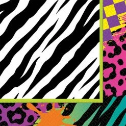 Balloon Agencies Napkins - Printed 80's Theme Napkins | Lunch Napkins Pk 8