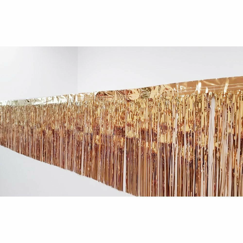 Haydens Metallic Rose Gold Fringe (50cm X 2.5m)