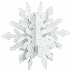 Balloon Agencies 3D Snow Flake Glittered | White Christmas