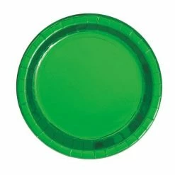 Meteor Plates - Plain Metallic Green Snack Paper Plates Pk8