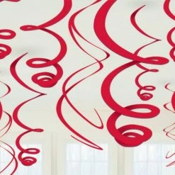 Balloon Agencies Red Hanging Decorations | Swirls Pk 12