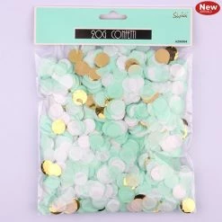 Oceana International Mint Green, Gold & White Confetti | 20G Greens
