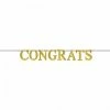 Balloon Agencies Congrats Banner - Gold Glitter Engagement