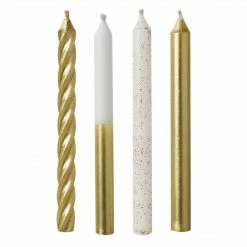 Balloon Agencies Gold Metallic Candles 12pk