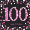 Balloon Agencies 100th Napkins | Pink & Black