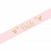 Pecka Products Blush Pink And Gold Bride Sash