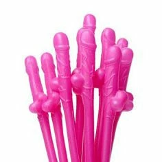 Pecka Products Hens Night / Bridal Shower Penis Straws Pink Pk10