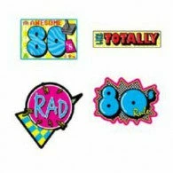 Balloon Agencies 80's & 90's 80's Theme Cutout's Mixed