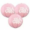 Balloon Agencies Lanterns It's A Girl Pk3 Paper Decor & Lanterns