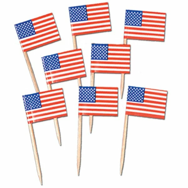 Balloon Agencies American Flag Picks Pk120