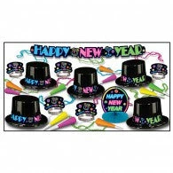 Party Planet New Years Party Pack / Box Neon Party -10 People New Years Eve