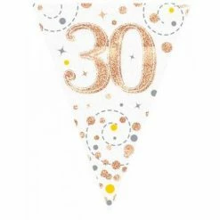 Alpen Rose Gold Sparkling Bunting | 30th Birthday