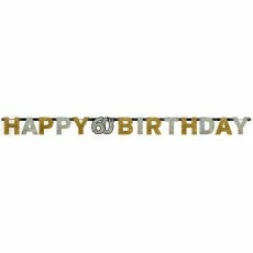 Balloon Agencies Birthday Banners & Bunting 60th Happy Birthday Letter Banner