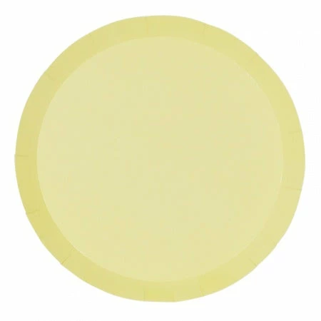 Five Star Pastel Yellow Paper Plates | Round | Lunch Pk10