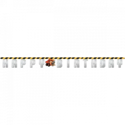 Balloon Agencies Happy Birthday Construction Banner