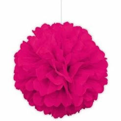 Metero Tissue Paper Puff Ball - Pink | 40cm Puff Ball Hanging Decorations
