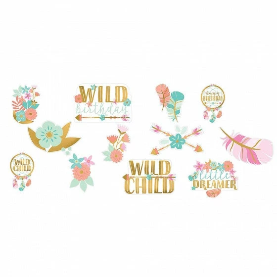 Balloon Agencies Boho Happy Birthday - Cutouts Boho Theme