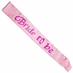 MDI Bride To Be Sash Pink - Flashing Sashes, Tiaras & Badges