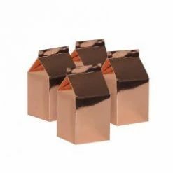 Five Star Rose Gold Milk Box Pk10 Loot Bags / Treat Boxes