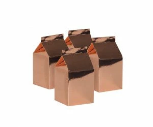 Five Star Rose Gold Milk Box Pk10 Loot Bags / Treat Boxes