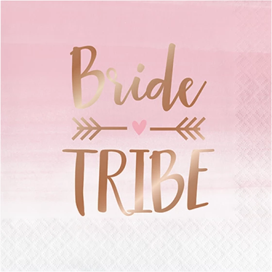 Balloon Agencies Bride Tribe Napkins Rose Gold Pk16