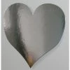 Not Specified Valentines Day Heart Cardboard Cutouts Silver 230mm Pk12