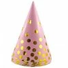 Balloon Agencies Party Hats | Pink And Gold | 6pk