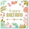 Balloon Agencies Boho Happy Birthday - Lunch Napkins Napkins - Printed