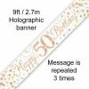 Alpen Rose Gold Sparkling Banner | 50th Birthday