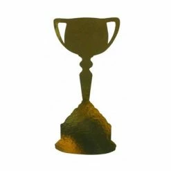 Not Specified Cutouts Trophy Cup Metallic Gold 30cm Pk12
