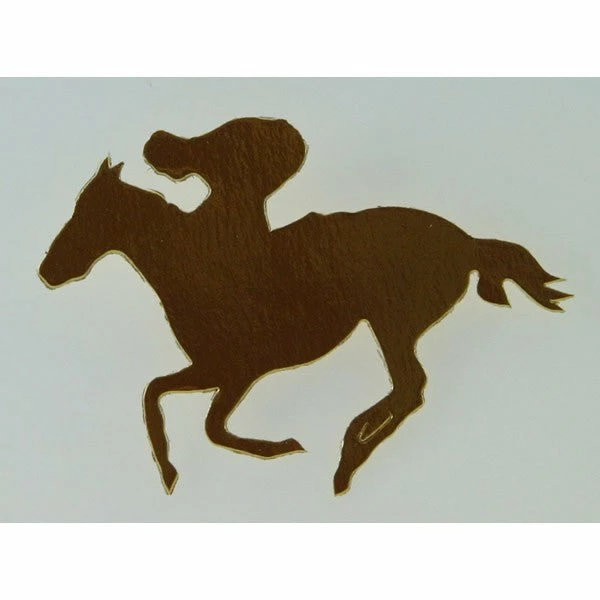 Not Specified Horse And Rider Gold Cutoutsi 10cm Pack Of 12 Melbourne Cup