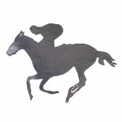 Not Specified Horse & Rider Cutout Foil Silver 10cm Pack Of 12