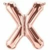 Not Specified Letters, Number & KITS - AIR FILLED Small Letter Balloon X - 41cm Rose Gold - Air Filled Only