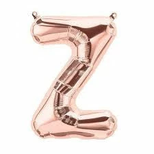 Not Specified Small Letter Balloon Z - 41cm Rose Gold - Air Filled Only