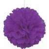Metero Tissue Paper Puff Ball | Neon Purple | 40cm