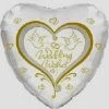 Not Specified Heart Shape Wedding Wishes Doves Foil Balloon