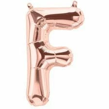 Not Specified Small Letter Balloon F - 41cm Rose Gold - Air Filled Only Letters, Number & KITS - AIR FILLED