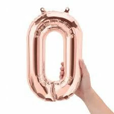 Not Specified Small Letter Balloon O - 41cm Rose Gold - Air Filled Only